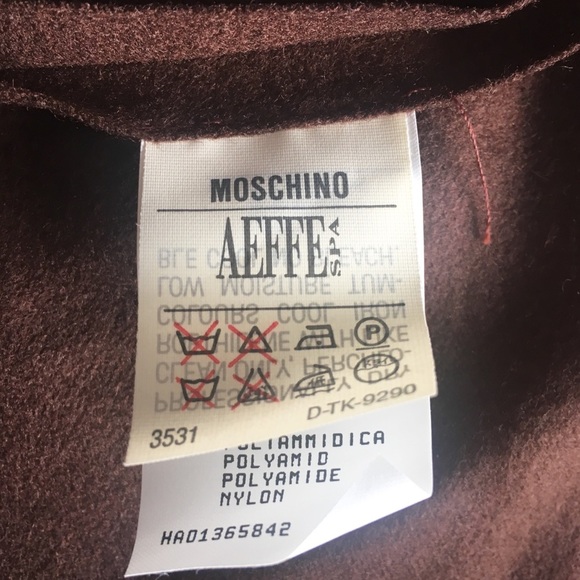 Vintage: Moschino Cheap + Chic 𖠌 Nuts Skirt 𖠌 Chocolate Wool Wood Chip Fringe - Picture 9 of 12